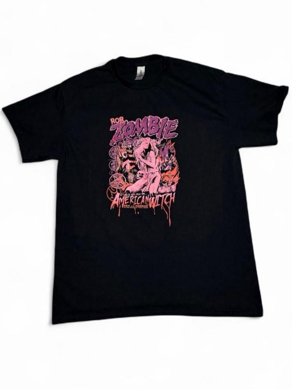 Y2K Rob Zombie American Witch Tee band t shirt band merch horror - Size Medium